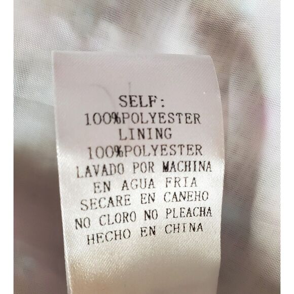 TCEC Tweed MED Jacket Fully Lined Pastel Cream/Pink/Lilac Metal Polyester Coat - Picture 7 of 7